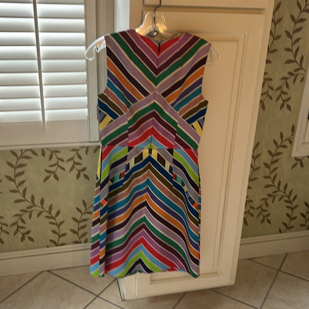 Milly Colorful Chevron Mini Dress - Picture 4 of 4